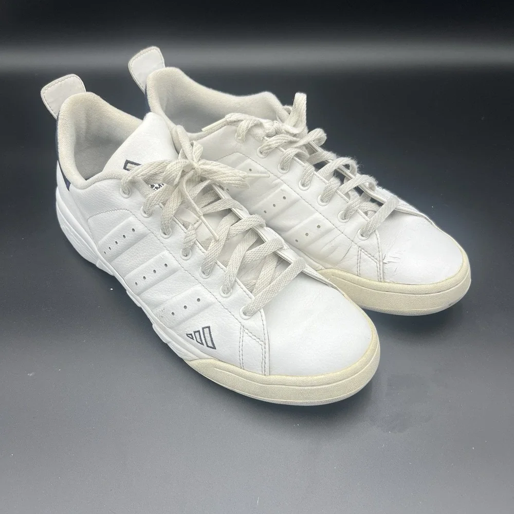 Adidas Barricade Team 2 White Navy Men's 13‎ Tennis Shoes 659910